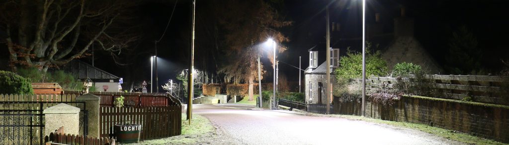 Full cut off street lighting in Tomnavoulin